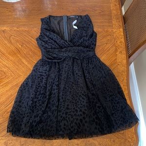 Black Leopard Print Dress
